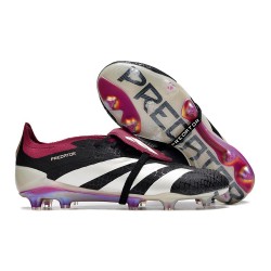 Scarpe da calcio Predator Elite Foldover Tongue FG Nero Bianco Viola