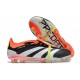 Scarpe da calcio Predator Elite Foldover Tongue FG Nero Core Bianco Rosso Solare