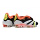 Scarpe da calcio Predator Elite Foldover Tongue FG Nero Core Bianco Rosso Solare