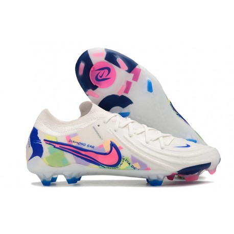 Nike Phantom Luna ii Elite Low FG Bianco Rosa Blu