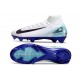 Nike Zoom Mercurial Superfly 10 Elite FG Bianco Blu Nero