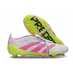 Scarpa adidas Predator Elite FT FG Bianco Rosa Lucido Limone Lucido