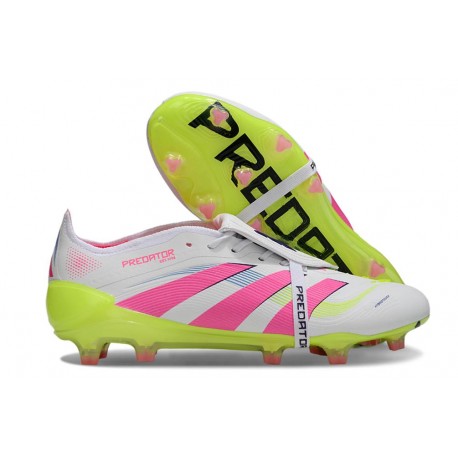 Scarpa adidas Predator Elite FT FG Bianco Rosa Lucido Limone Lucido