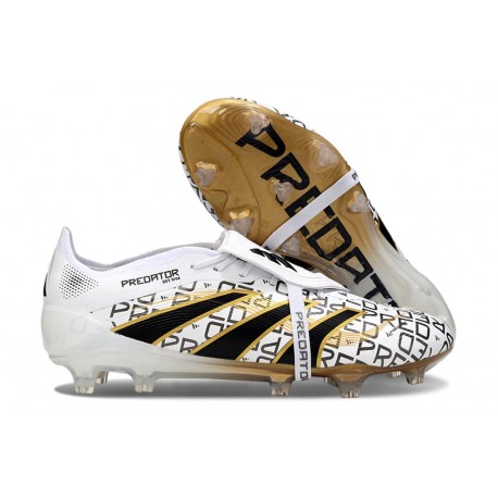 Scarpa adidas Predator Elite FT FG Bianco Nero Core Oro Met