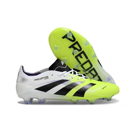 Scarpe da Calcio adidas Predator Elite FG Bianco Nero Limone Lucido