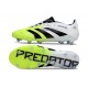 Scarpe da Calcio adidas Predator Elite FG Bianco Nero Limone Lucido
