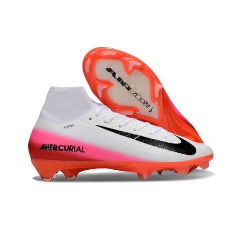 Nike Zoom Mercurial Superfly 10 Elite FG Bianco Rosso Nero