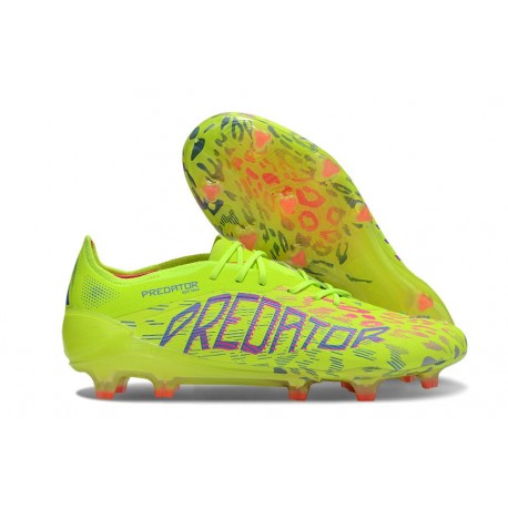 Scarpe da Calcio adidas Predator Elite FG Limone Lucido Rosa Lucido Blu Fusion