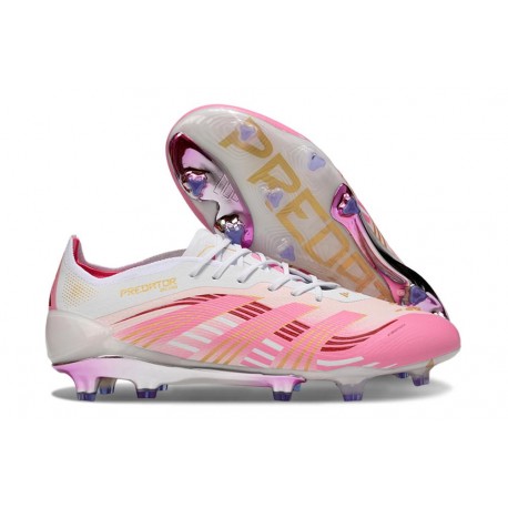 Scarpe da Calcio adidas Predator Elite FG Rosa Bianco