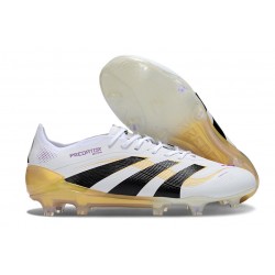 Scarpe da Calcio adidas Predator Elite FG Ftwr Bianco Nero Oro Met