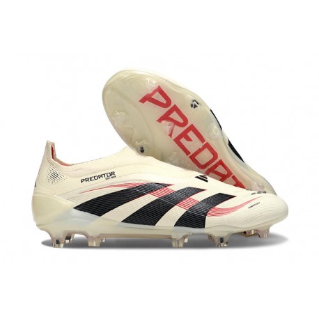 adidas Predator Elite 25 LL FG Bianco Off Nero Core Rubino Puro