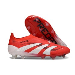 adidas Predator Elite 25 LL FG Rosso Lucido Bianco Nero