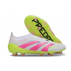adidas Predator Elite 25 LL FG Bianco Rosa Lucido Limone Lucido