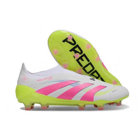 adidas Predator Elite 25 LL FG Bianco Rosa Lucido Limone Lucido