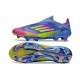 Scarpe adidas F50+ Senza Lacci FG Blu Fusion Limone Lucido Rosa Lucido