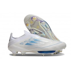Scarpe adidas F50+ Senza Lacci FG Bianco Perla Metallico