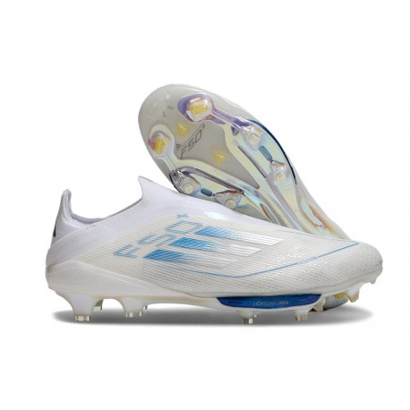 Scarpe adidas F50+ Senza Lacci FG Bianco Perla Metallico
