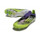 Scarpe adidas F50+ Senza Lacci FG Viola Rush Ftwr Bianco Limone Lucido