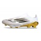 Scarpe adidas F50+ Senza Lacci FG Bianco Nero Core Oro Met