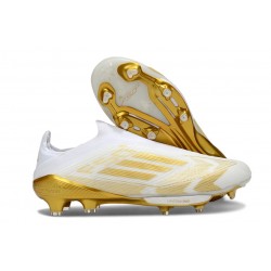 Scarpe adidas F50+ Senza Lacci FG Bianco Oro Met