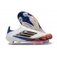 Scarpe adidas F50+ Senza Lacci FG X Son Bianco Nero Rosso Acceso