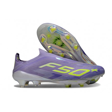 Scarpe adidas F50+ Senza Lacci FG Viola Tone Limone Lucido Viola Rush