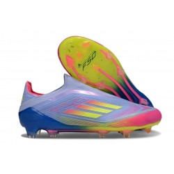 Adidas Scarpa da Calcio F50 Elite LL FG Blu Fusion Limone Lucido Rosa Lucido