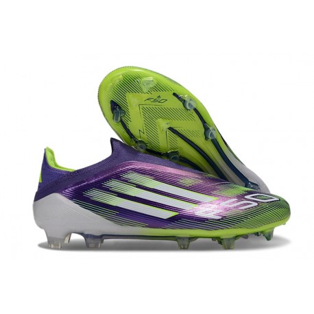 Adidas Scarpa F50 Elite LL FG Viola Rush Ftwr Bianco Limone Lucido