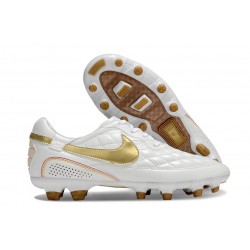 Scarpa Nike Tiempo Legend 10 Elite FG Ronaldo Bianco Oro