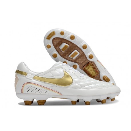 Scarpa Nike Tiempo Legend 10 Elite FG Ronaldo Bianco Oro