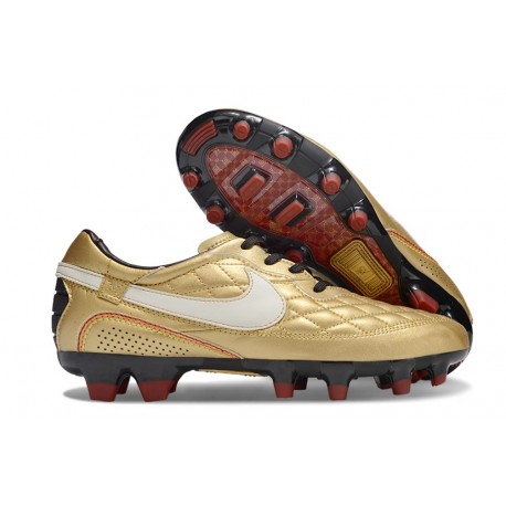 Scarpa Nike Tiempo Legend 10 Elite FG Ronaldo Oro Bianco