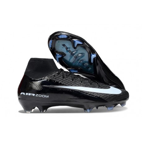 Nike Zoom Mercurial Superfly 10 Elite FG Nero Blu Ghiaccio