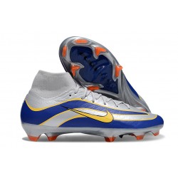 Nike Zoom Mercurial Superfly 10 Elite FG Argento Blu Giallo