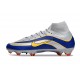 Nike Zoom Mercurial Superfly 10 Elite FG Argento Blu Giallo