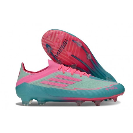 Scape Adidas F50 Elite FG X Messi Flash Acqua Rosa Lucido Ciano Lucido
