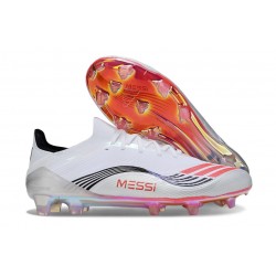 Adidas F50 Elite FG MESSI Ftwr Bianco Rosso Lucido Argento Metallico