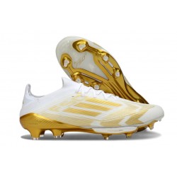 adidas F50+ Elite FG Bianco Oro Met
