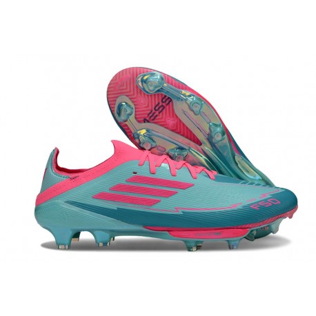 Scarpa da Calcio adidas F50+ FG X Messi Flash Acqua Rosa Lucido Ciano Lucido