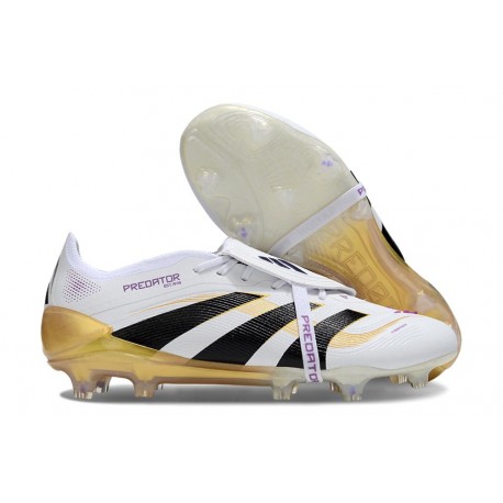 adidas Predator Elite Fold-over Tongue FG Ftwr Bianco Nero Oro Met