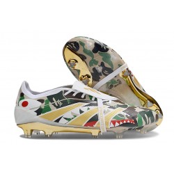 adidas Predator Elite Fold-over Tongue FG Bianco Nero Verde Oro