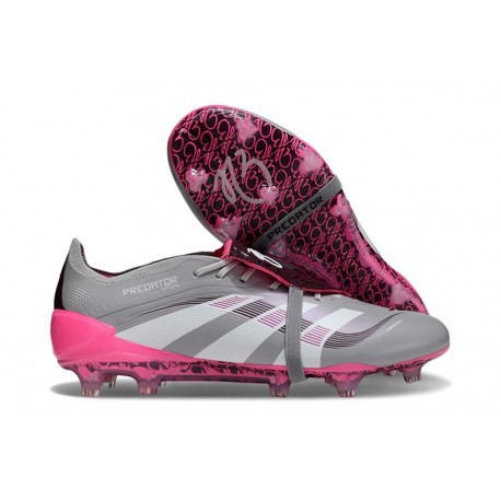 adidas Predator Elite Fold-over Tongue FG Grigio Rosa Bianco