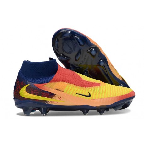 Scarpa da Calcio Nike Phantom 6 Elite DF FG X Haaland Arancione Laser Lemon Venom Blu Void
