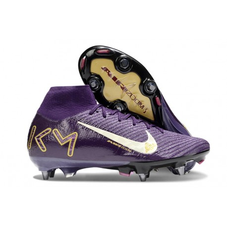 Nike Zoom Mercurial Superfly 10 Elite SG MBAPPE Grand Viola Avorio Pallido