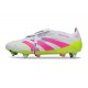 Scarpa da Clacio Adidas Predator Elite Tongue SG Bianco Rosa Giallo