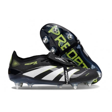 Scarpa da Clacio Adidas Predator Elite Tongue SG Nero Bianco Giallo