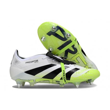 Scarpa da Clacio Adidas Predator Elite Tongue SG Bianco Nero Giallo