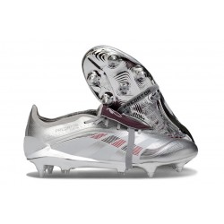 Scarpa da Clacio Adidas Predator Elite Tongue SG Argento Rosso