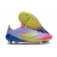 Scarpe Nuovo adidas F50 Elite SG Blu Fusion Limone Lucido Rosa Lucido