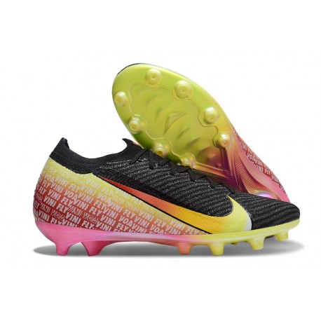Scarpe Nike Mercurial Vapor 16 Elite AG-Pro Noir Jaune Rouge Vert