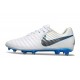 Scarpa Nike Tiempo Legend 10 Elite FG Ronaldo Bianco Blu Grigio
